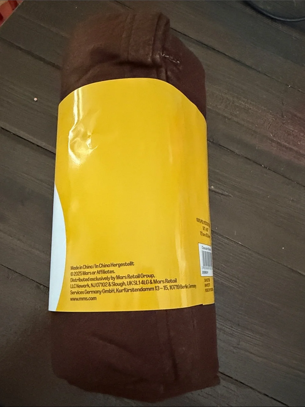 M&M'S Brown Fleece Blanket with Character Art